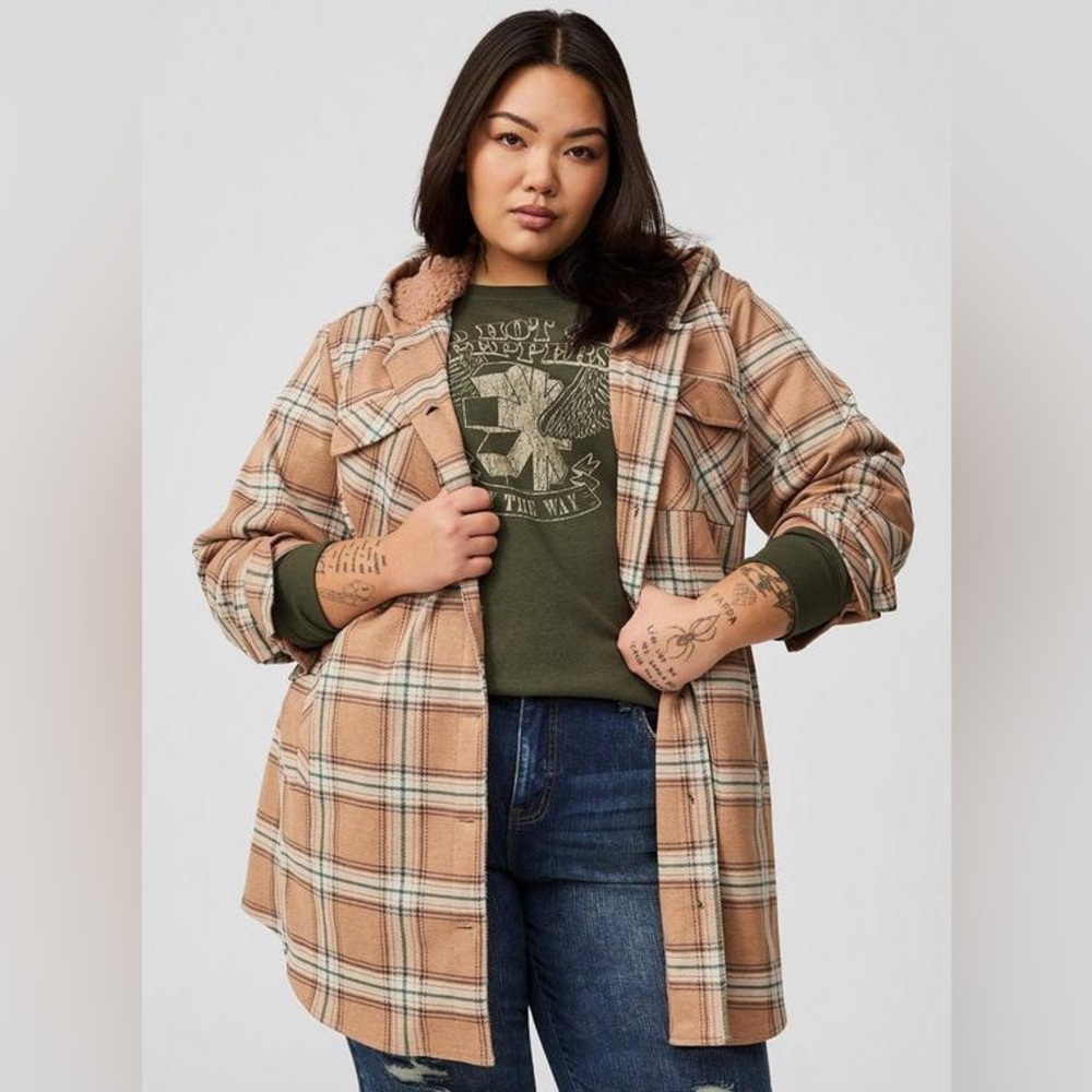 Torrid Cozy Double Knit Shacket NWT